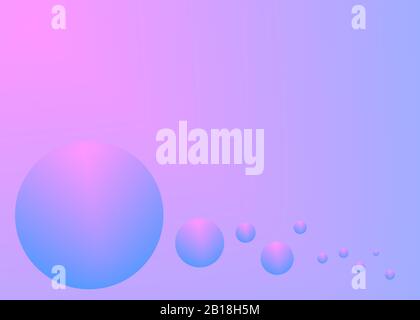 Fond abstrait de boules bleues et roses brillantes pour votre utilisation. Illustration de Vecteur