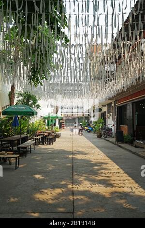 Design extérieur et architecture de bâtiments dans l'art local co-espace- Chiang mai, Thaïlande Banque D'Images