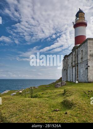 Eilean Glas Phare, l'île de Scalpay, Hébrides extérieures, en Écosse Banque D'Images