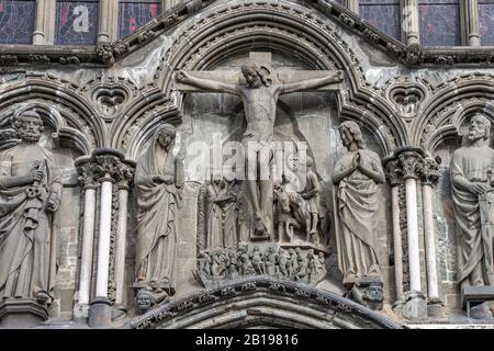 Cathédrale De Nidaros. La crucifixion. Banque D'Images