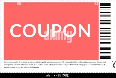 Cadre du coupon. Clipper pour enregistrer le cadre avec une limite en pointillés Illustration de Vecteur