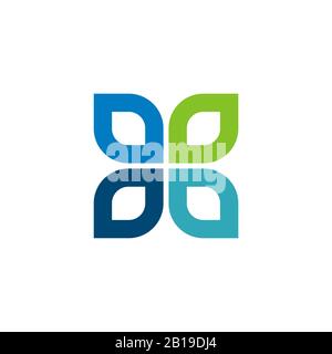 Modèle D'Illustration Du Logo Agriculture À Quatre Feuilles. EPS vectoriel 10. Banque D'Images