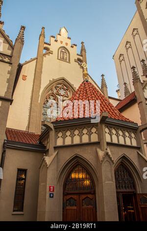 Entrée à la synagogue de Maisel à Prague Banque D'Images