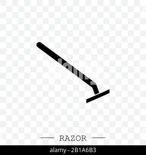 icône de vecteur de rasoir. Icône rasoir pour homme. Illustration simple de l'icône de vecteur de rasoir homme pour le web design isolé noir Illustration de Vecteur