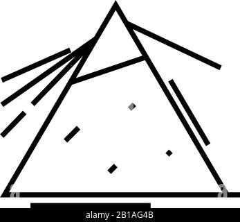 Icône de ligne Difraction, signe concept, illustration vectorielle de contour, symbole linéaire. Illustration de Vecteur