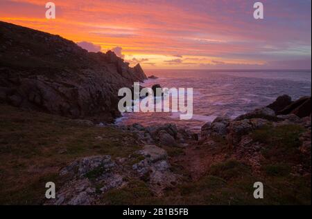 Lever Du Soleil De Hella Point Banque D'Images