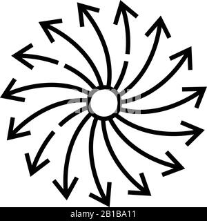 Icône de ligne de tâches de cyclisme, signe de concept, illustration vectorielle de contour, symbole linéaire. Illustration de Vecteur