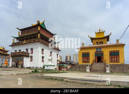 Monastère de Gandantegchinlen en Mongolie Banque D'Images