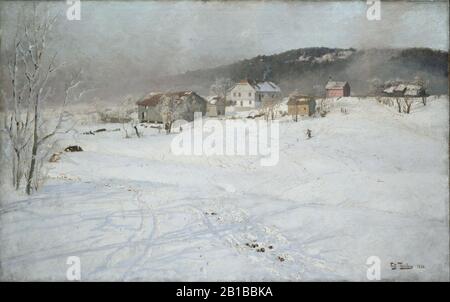 Frits Thaulow - Hiver - Banque D'Images