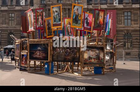 Exposition de photos sur place Colette Square Paris France Banque D'Images