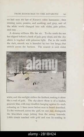 D'Edimbourg à l'Antarctique. Vue d'artiste de notes et croquis au cours de l'expédition Antarctique Dundee de 1892-1893 (page 241) Banque D'Images