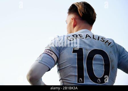 Jack Grealish d'Aston Villa - AFC Bournemouth / Aston Villa, Premier League, Vitality Stadium, Bournemouth, Royaume-Uni - 1 février 2020 Usage éditorial Seulement - les restrictions DataCo s'appliquent Banque D'Images