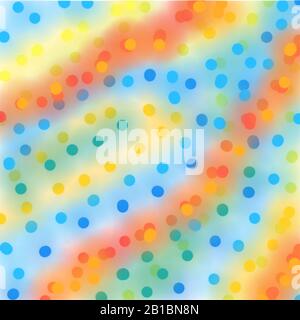 Arrière-plan abstrait heureux à partir de points de différentes couleurs. Tiré à la main. Banque D'Images