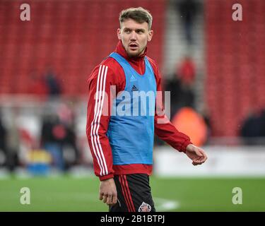 11 février 2020, Stade de lumière, Sunderland, Angleterre; Sky Bet League 1, Sunderland / Rochdale : Charlie Wyke (9) de Sunderland pendant le prématch Banque D'Images