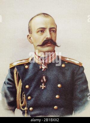 Grand-duc Georgy Mikhailovich - petit-fils de l'empereur russe Nicolas I Pavlovich. peinture du xixe siècle Banque D'Images