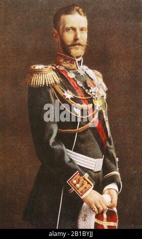 Grand-duc Sergei Alexandrovitch - fils de l'empereur russe Alexandre II Nikolaïevitch. La peinture du XIXe siècle Banque D'Images