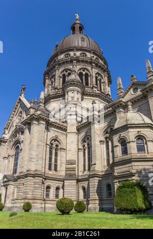 Église historique du Christ dans le centre de Mayence, Allemagne Banque D'Images