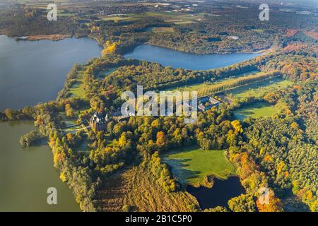 Photo Aérienne, Château De Krickenbeck, Lacs De Krickenbeck, Nettetal, Bas-Rhin, Rhénanie-Du-Nord-Westphalie, Allemagne, Alt-Krickenbeck, Architectural Banque D'Images