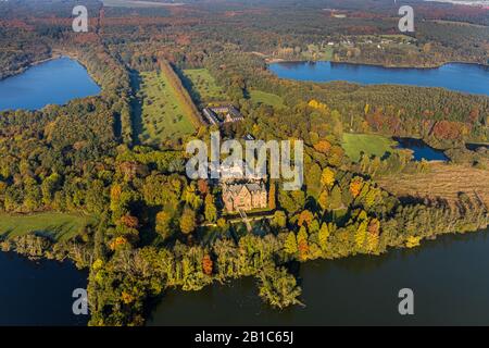 Photo Aérienne, Château De Krickenbeck, Lacs De Krickenbeck, Nettetal, Bas-Rhin, Rhénanie-Du-Nord-Westphalie, Allemagne, Alt-Krickenbeck, Architectural Banque D'Images