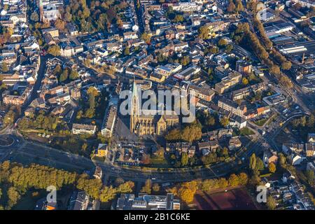 Photo aérienne, vue sur le centre-ville, Église du Saint-Sépulcre Saint-Joseph Viersen, Viersen, Bas-Rhin, Rhénanie-du-Nord-Westphalie, Allemagne, An der Josefsk Banque D'Images