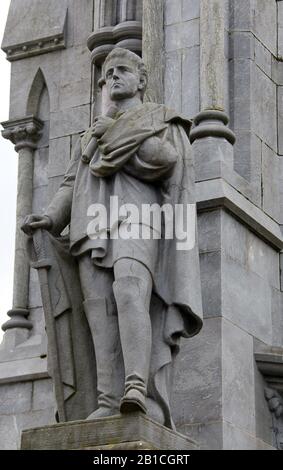 Figure de Wolfe Tone sculptée par John Francis Davis, qui fait partie du monument national de la Grande Parade à Cork City Banque D'Images