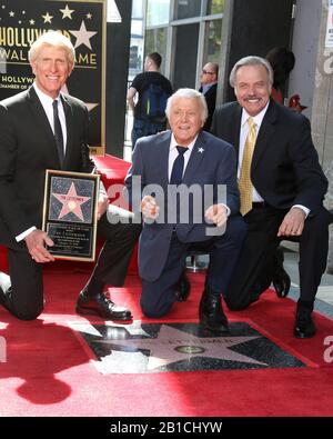 24 février 2020, Los Angeles, CA, États-Unis: Los ANGELES - 24 FÉVR. Donovan Tea, Tony Butala, Mark Preston à la cérémonie du Lettermen Star sur le Hollywood Walk of Fame le 24 février 2019 à Los Angeles, CA (Credit image: © Kay Blake/ZUMA Wire) Banque D'Images