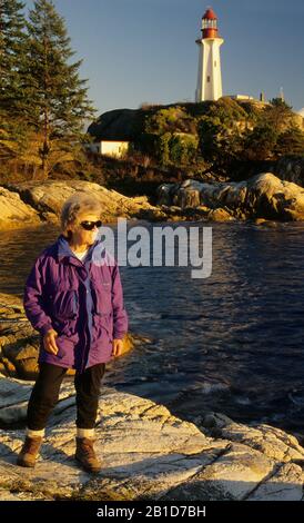 Le phare de Point Atkinson, Lighthouse Park, Vancouver, British Columbia, Canada Banque D'Images