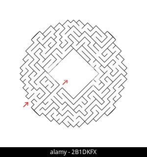 Labyrinthe Abstract. Jeux pour enfants. Puzzle pour enfants. Marbruler le tambour. Illustration vectorielle. Illustration de Vecteur