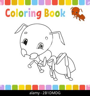 Pages de livres de coloriage pour enfants. Illustration vectorielle mignon de dessin animé Illustration de Vecteur