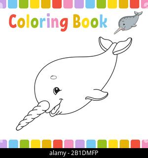 Pages de livres de coloriage pour enfants. Illustration vectorielle mignon de dessin animé Illustration de Vecteur