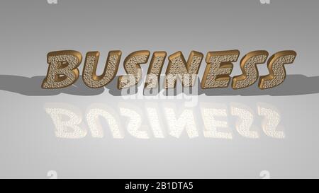 Texte coloré de L'ENTREPRISE rendu dans des ombres de coulage tridimensionnel, image idéale pour l'affichage conceptuel et les applications graphiques Banque D'Images
