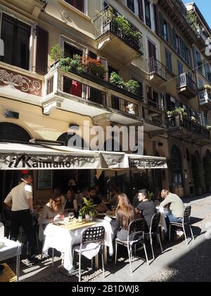 Europe, Italie, Lombardie , Milan, restaurant dans le quartier de Brera Banque D'Images
