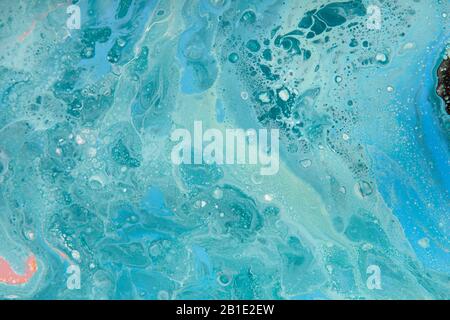 Bleu abstrait taches lisses océan art naturel de luxe Banque D'Images