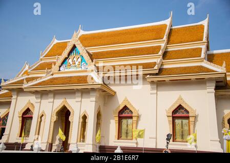 Asie, Thaïlande, Bangkok, Temple Wat Traimit Banque D'Images
