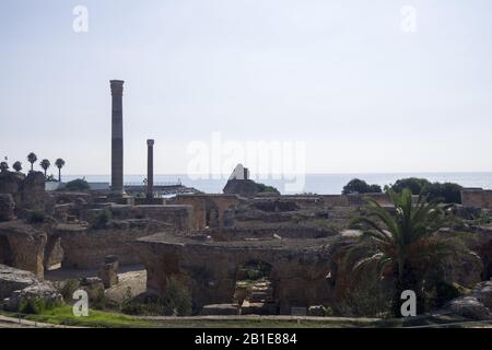 Ruines de Carthage en Tunisie Banque D'Images