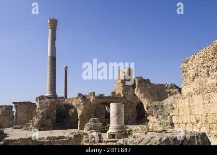 Ruines de Carthage en Tunisie Banque D'Images