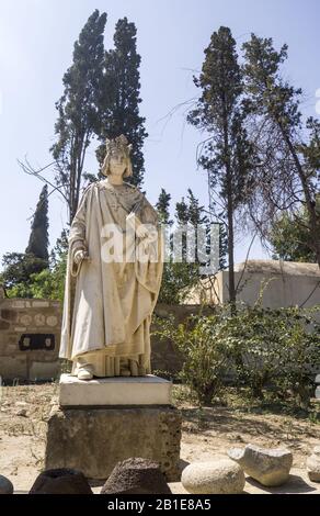 Ruines de Carthage en Tunisie - une des sculptures Banque D'Images