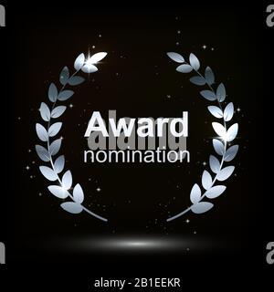 isolation de l'élément de récompense sur fond foncé. nomination du gagnant. illustration vectorielle. Illustration de Vecteur