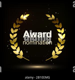 isolation de l'élément de récompense sur fond foncé. nomination du gagnant. illustration vectorielle. Illustration de Vecteur