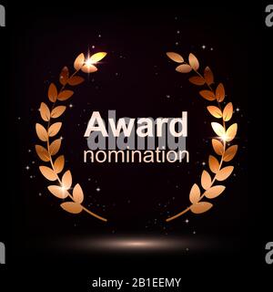 isolation de l'élément de récompense sur fond foncé. nomination du gagnant. illustration vectorielle. Illustration de Vecteur