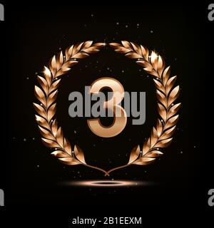 isolation de l'élément de récompense sur fond foncé. nomination du gagnant. illustration vectorielle. Illustration de Vecteur