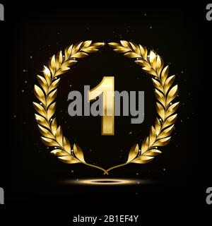 isolation de l'élément de récompense sur fond foncé. nomination du gagnant. illustration vectorielle. Illustration de Vecteur