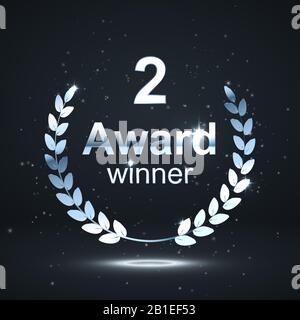 isolation de l'élément de récompense sur fond foncé. nomination du gagnant. illustration vectorielle. Illustration de Vecteur