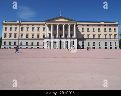 Célèbre palais dans la capitale européenne d'Oslo à Ostlandet en Norvège Banque D'Images