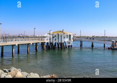 San Diego 2-24-2020 vues sur la jetée de Shelter Island Banque D'Images