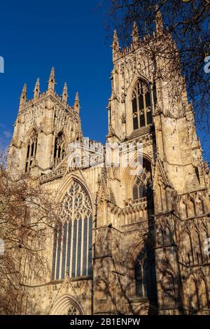 York, YORKSHIRE DU NORD/Royaume-Uni - 20 FÉVRIER : vue sur York Minster à York, Yorkshire du Nord le 20 février 2020 Banque D'Images