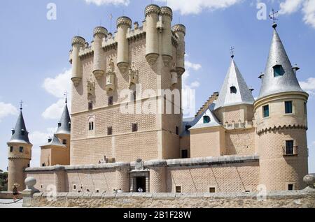 Château d'El Alcazar. Segovia, province de Castilla y Leon. Espagne Banque D'Images