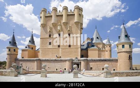 Château d'El Alcazar. Segovia, province de Castilla y Leon. Espagne Banque D'Images