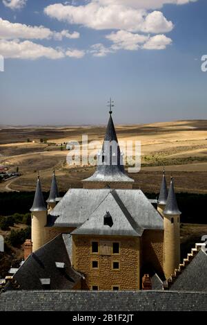 Château d'El Alcazar. Segovia, province de Castilla y Leon. Espagne Banque D'Images