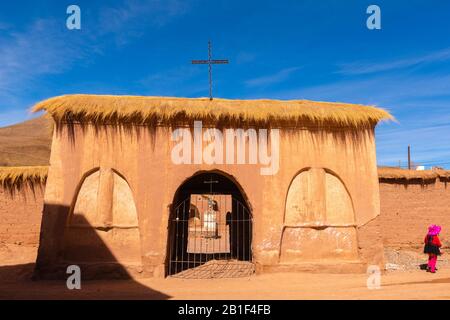 Entrée À La Capilla Cementerio San Roque Ou À La Chapelle Du Cimetière San Roque, Suques, Altiplano, Andes, Nord-Ouest De L'Argentine, Amérique Latine Banque D'Images